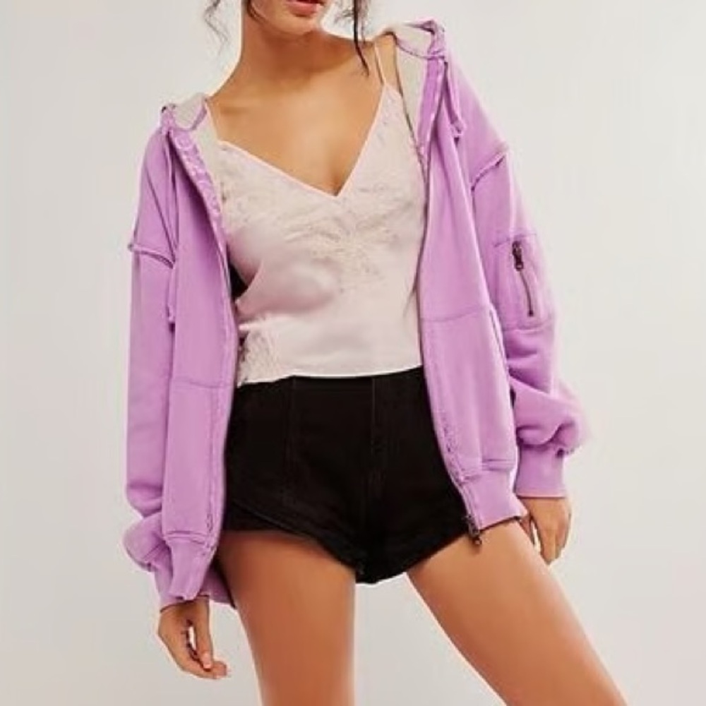 We The Free By Your Side Lined Hoodie in Bubble Tea Combo XS
